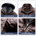 Mens Hooded Pure Lambskin Leather Jacket - Biker jacket men real leather