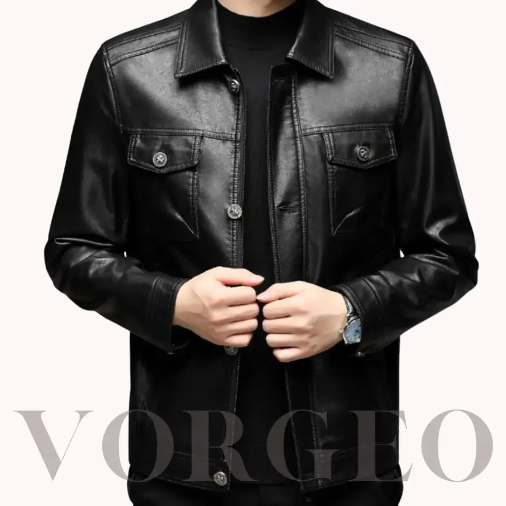 Men's Sheepskin Leather Jacket - A Perfect Blend of Style and Comfort!
