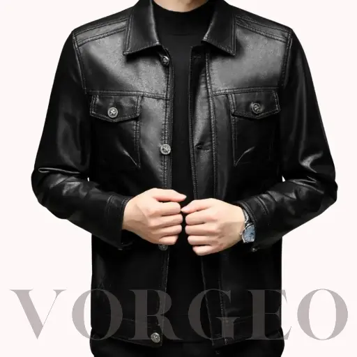 Men's Sheepskin Leather Jacket - A Perfect Blend of Style and Comfort!